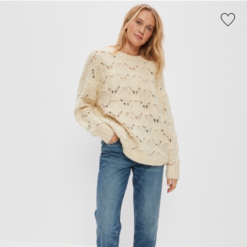 NWT AE Oversized Pointelle Sweater - XL